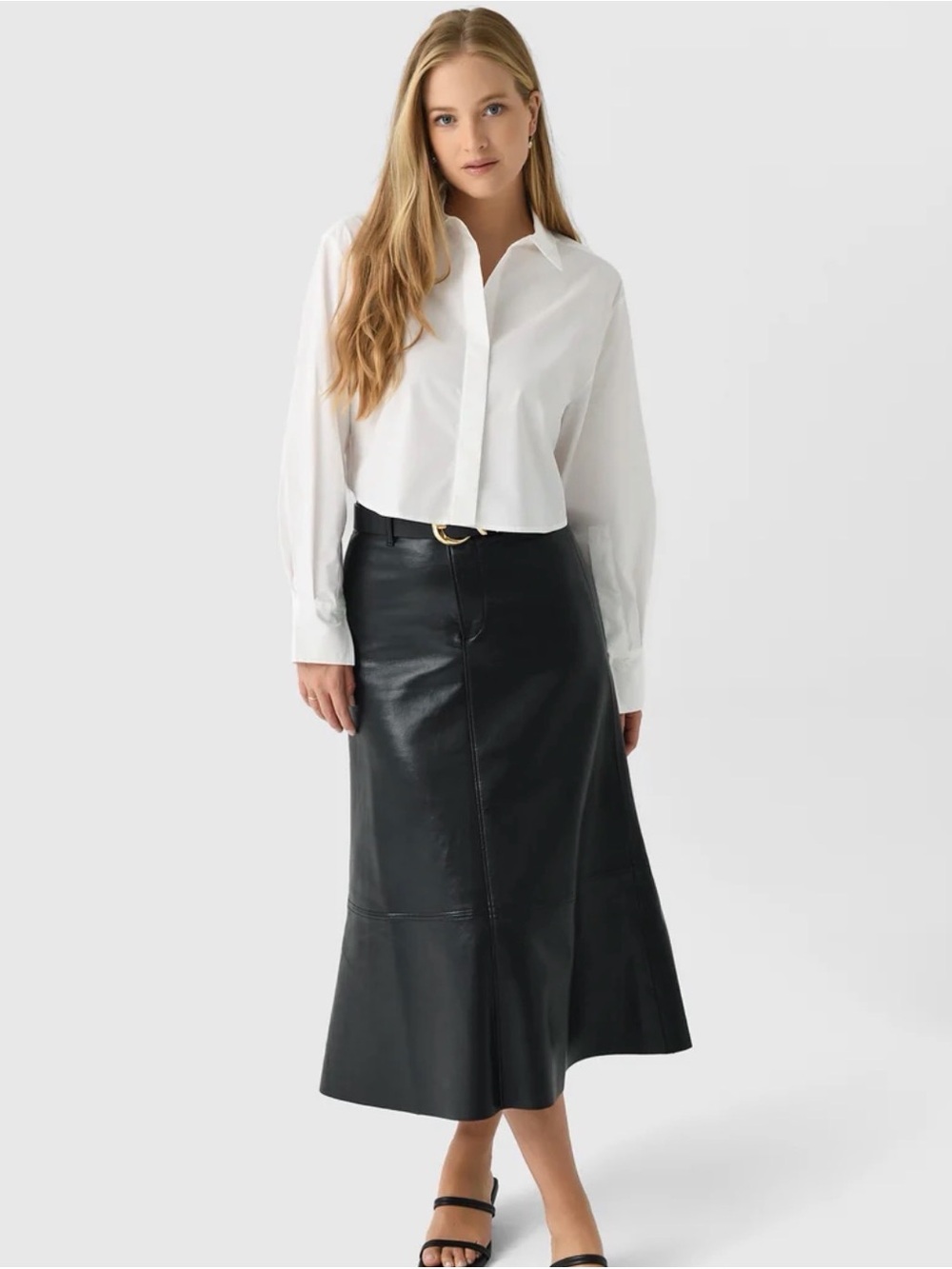 Simkhai Women's Renata Cropped Button-Down Shirt